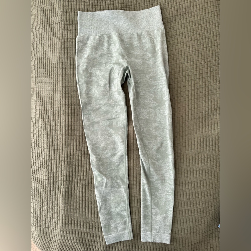 Gymshark Sage Green Camo Leggings
